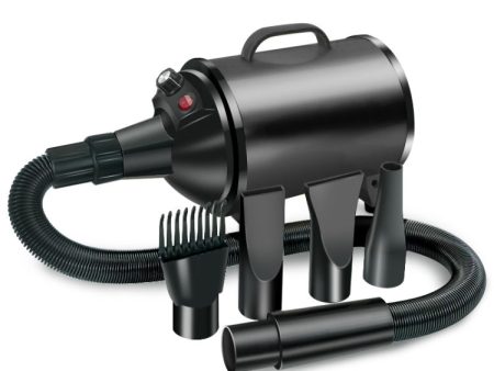 2100W Dog Dryer Stepless Speed Pet Hair Blaster Pet Water Blower 110V US Plug(Pure Black) Online Sale