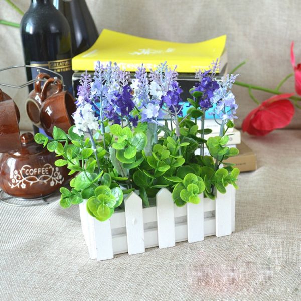 Wooden Flower Planter Fence Storage Holder Pot with Foam, Size: 10cm x 10cm x 7cm Hot on Sale