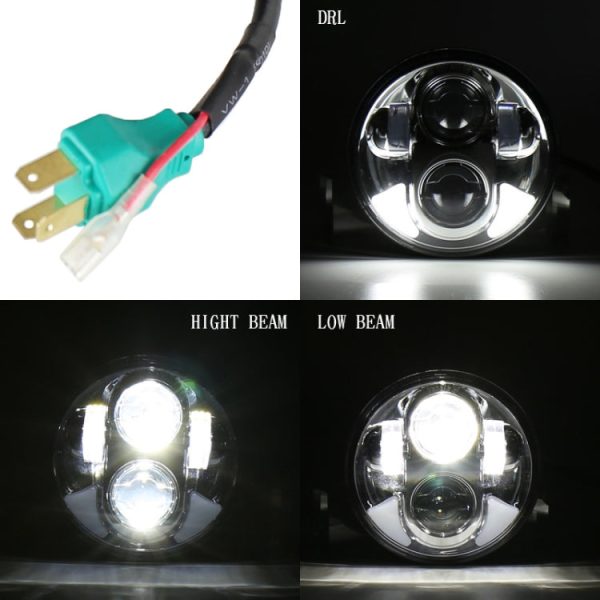 5.75 inch DC12V 6000K-6500K 40W Car LED Headlight for Harley (Black) Cheap