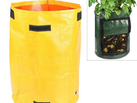 10 Gallons Potato Planting PE Bags Vegetable Planting Grow Bags Farm Garden Supplies, Size: 35cm x 50cm(Yellow) Sale