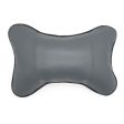 Four Seasons Breathable Leather Surface Car Neck Pillow Head Pillow(Grey) Fashion