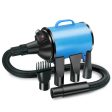 2100W Dog Dryer Stepless Speed Pet Hair Blaster Pet Water Blower 220V AU Plug(Black and Blue) Online Hot Sale