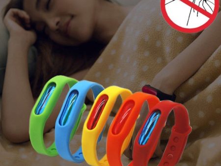 10 PCS Anti-mosquito Silicone Repellent Bracelet Buckle Wristband Bugs Away, Suitable for Children and Adults, Length:23cm, Random Color Delivery For Discount