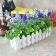 Wooden Flower Planter Fence Storage Holder Pot with Foam, Size: 40cm x 9cm x 11cm on Sale