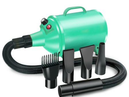 2100W Dog Dryer Stepless Speed Pet Hair Blaster Pet Water Blower 110V US Plug(Green) on Sale