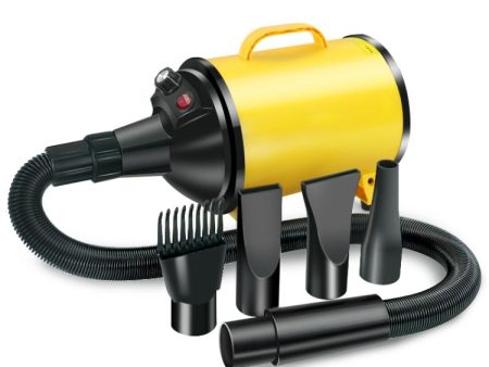 2100W Dog Dryer Stepless Speed Pet Hair Blaster Pet Water Blower 110V US Plug(Black and Yellow) Discount