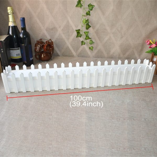 Wooden Flower Planter Fence Storage Holder Pot with Foam, Size: 100cm x 9cm x 11cm Online Hot Sale