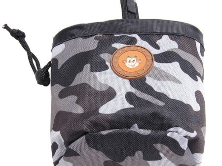 Multifunctional Pet Training Camouflage Snacks Bag Portable Dog Walking Belt Bag(Black White) Hot on Sale