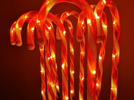 10 in 1 Christmas Cane Lights Holiday Indoor Garden Decoration Lights(EU Plug) Discount