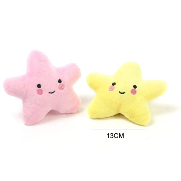 3pcs Pet Teething Toy Plush Starfish Sounding Toy(Green) Fashion