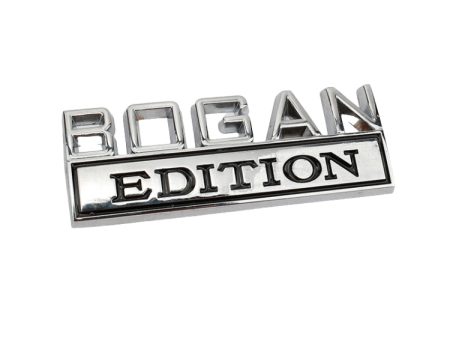 2 PCS Modified Side Door Metal Car Stickers Bogan Edition Label Leaf Board Nameplate Label(Silver Black) Online Hot Sale