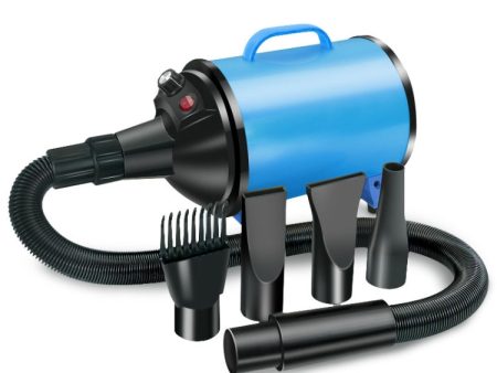 2100W Dog Dryer Stepless Speed Pet Hair Blaster Pet Water Blower 110V US Plug(Black and Blue) For Cheap