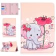 For 7 inch Universal Tablet PC Colored Drawing Pattern Horizontal Flip PU Leather Case with Holder & Card Slot(Elephant Flowers) Discount