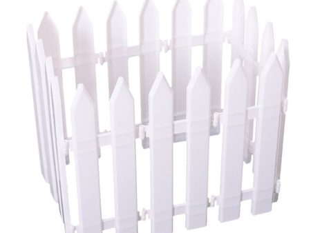 10 PCS Christmas Decoration White Plastic Tips Fence Christmas Tree Fence Sale