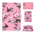 For 7 inch Universal Colored Drawing Pattern Horizontal Flip PU Leather Case with Holder & Card Slots(Pink Flowers) For Cheap