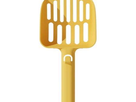 Long Handle Hangable Litter Scoop With Large Hole Cat Cleaning Products(Yellow) on Sale