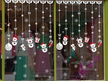 1 Set Christmas Snowman Ornaments Glass Door Window Electrostatic Sticker(XC002) Hot on Sale