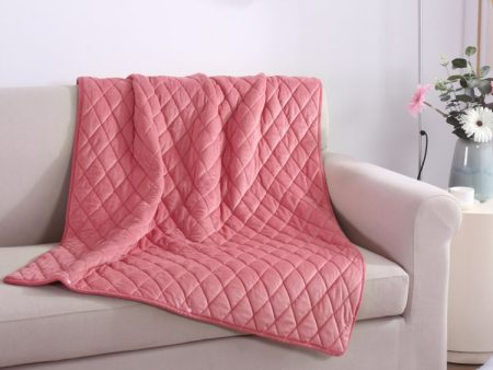 Zipper Type Washable USB Electric Blanket Single Wearable Warming Blanket, Size: 100x140cm(Peach Color) Fashion