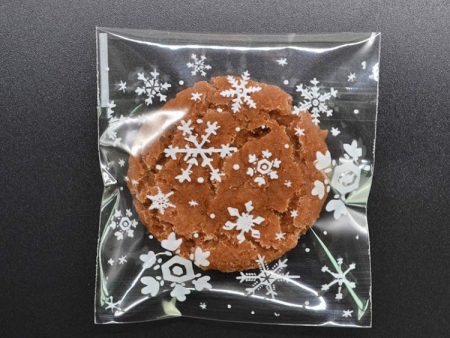 1 Packs Snowflake Christmas Candy Cookie Snack Bag Self-adhesive Gift Bag, Size:10x10cm Cheap