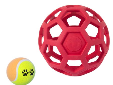 1030001 Dog Toy Hollow Ball Bite-resistant Elastic Pet Rubber Toy Balls, Spec: Tennis(Red) Online Hot Sale