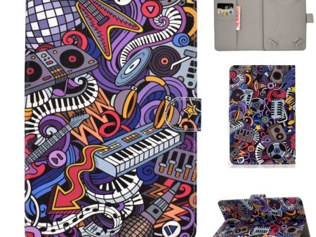 For 7 inch Universal Colored Drawing Pattern Horizontal Flip PU Leather Case with Holder & Card Slots(Graffiti) Discount