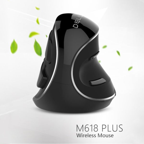 DELUX M618 Plus 2.4G 1600DPI Wireless Portable Vertical Ergonomic Mouse Online now