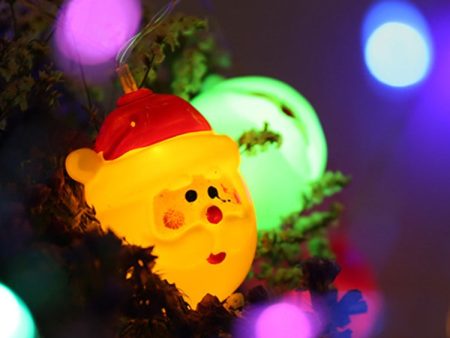 1.5m Santa Claus LED Holiday String Light, 10 LEDs 2 x AA Batteries Box Powered Warm Fairy Decorative Lamp for Christmas, Party, Bedroom(Colorful Light) Cheap