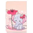 For 7 inch Universal Tablet PC Colored Drawing Pattern Horizontal Flip PU Leather Case with Holder & Card Slot(Elephant Flowers) Discount