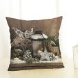 Christmas Decoration Cotton and Linen Pillow Office Home Cushion Without Pillow, Size:45x45cm(Silver Star) Discount