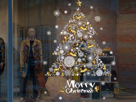 XH9293 Christmas Decoration Store Window Glass Self-adhesion Sticker, Size: 60x90cm For Discount