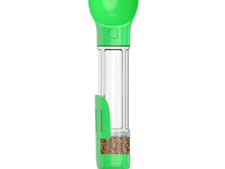 3 in 1 Leakproof Outdoor Dog Water Fountain Portable Pet Drinking Bottle, Size: 500ml+Food Box(Green) on Sale