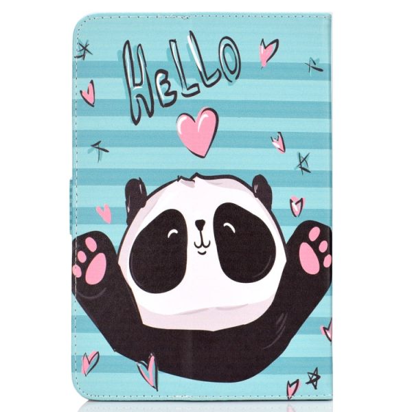 For 7 inch Universal Tablet PC Colored Drawing Pattern Horizontal Flip PU Leather Case with Holder & Card Slot(Love Panda) For Discount