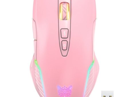 ONIKUMA CW905 2.4G RGB Lighting Wireless Mouse(Pink) For Sale