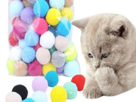 30 in 1 Colorful Plush Ball Pet Chew Ball Cat Interactive Toy Online Sale