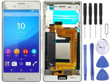 LCD Screen Digitizer Full Assembly with Frame for Sony Xperia M4 Aqua(White) For Cheap