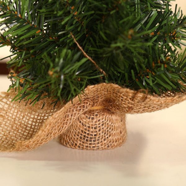 Hemp Bottom Mini Christmas Tree Shopping Mall Window Desktop Decoration, Size: A-S11 20cm Discount