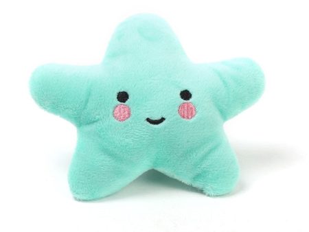 3pcs Pet Teething Toy Plush Starfish Sounding Toy(Green) Fashion