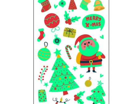 10pcs Christmas Glow Waterproof Cartoon Tattoo Sticker(WS-K121) Online