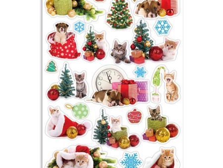 1 Set Christmas Cartoon Illustration Kids Toy Stickers, Size: 148x210mm(P-1) on Sale