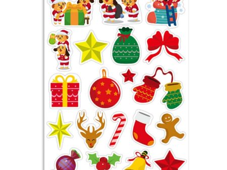 1 Set Christmas Cartoon Illustration Kids Toy Stickers, Size: 148x210mm(P-4) Hot on Sale