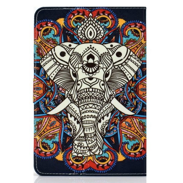 For 10 inch Universal Colored Drawing Pattern Horizontal Flip PU Leather Case with Holder & Card Slots(Colorful Elephant) For Cheap