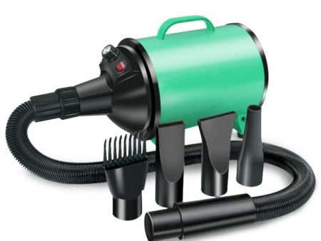 2100W Dog Dryer Stepless Speed Pet Hair Blaster Pet Water Blower 110V US Plug(Green Black) Sale